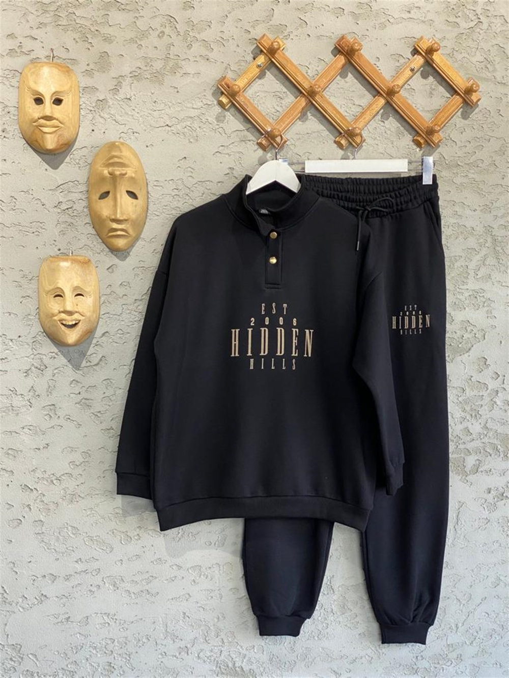 SİYAH POLO YAKA EŞOFMAN TAKIM