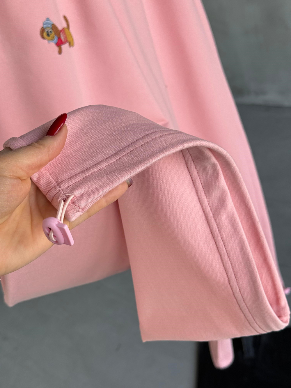 Tasarım Köpek Desenli Premium Pantolon (Pembe)