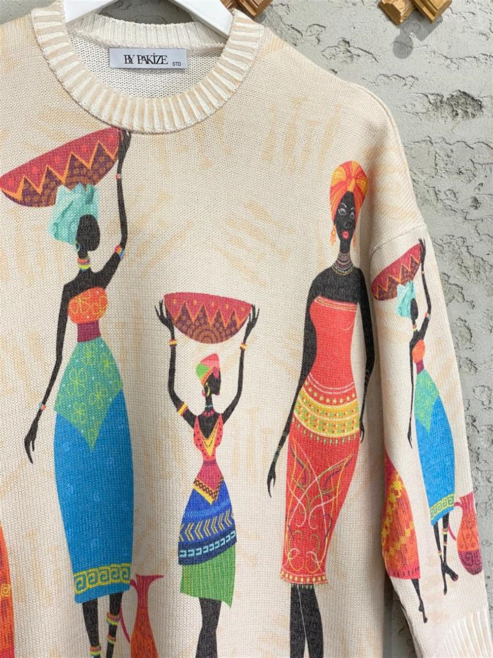 Tasarım Model Tunik Kazak (Bej)