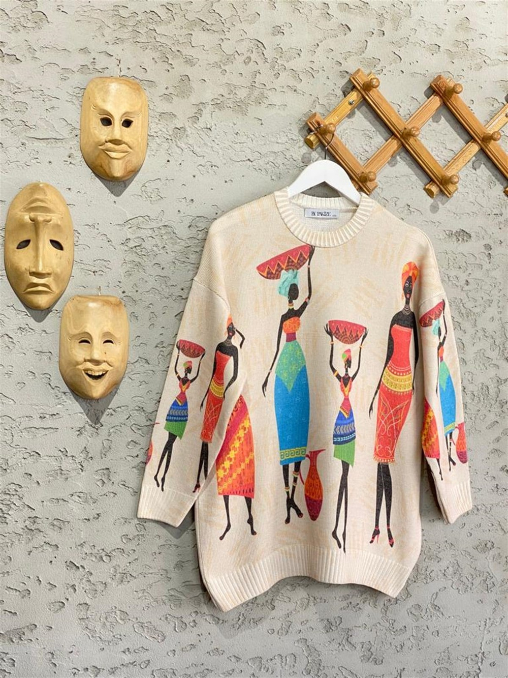 Tasarım Model Tunik Kazak (Bej)