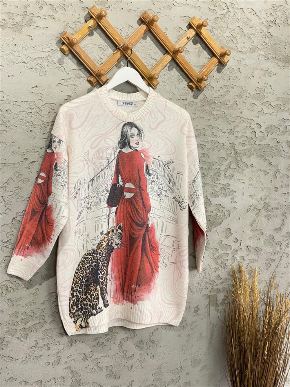 Tasarım Model Tunik Kazak (Ekru)