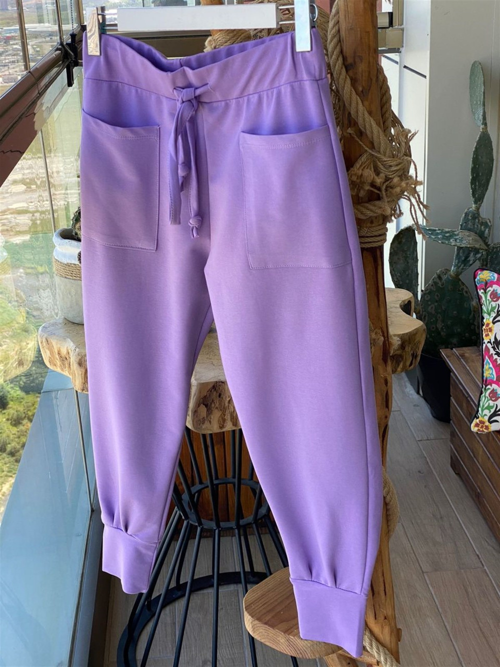 Tok Penye Eşofman Pantolon  (Mor)