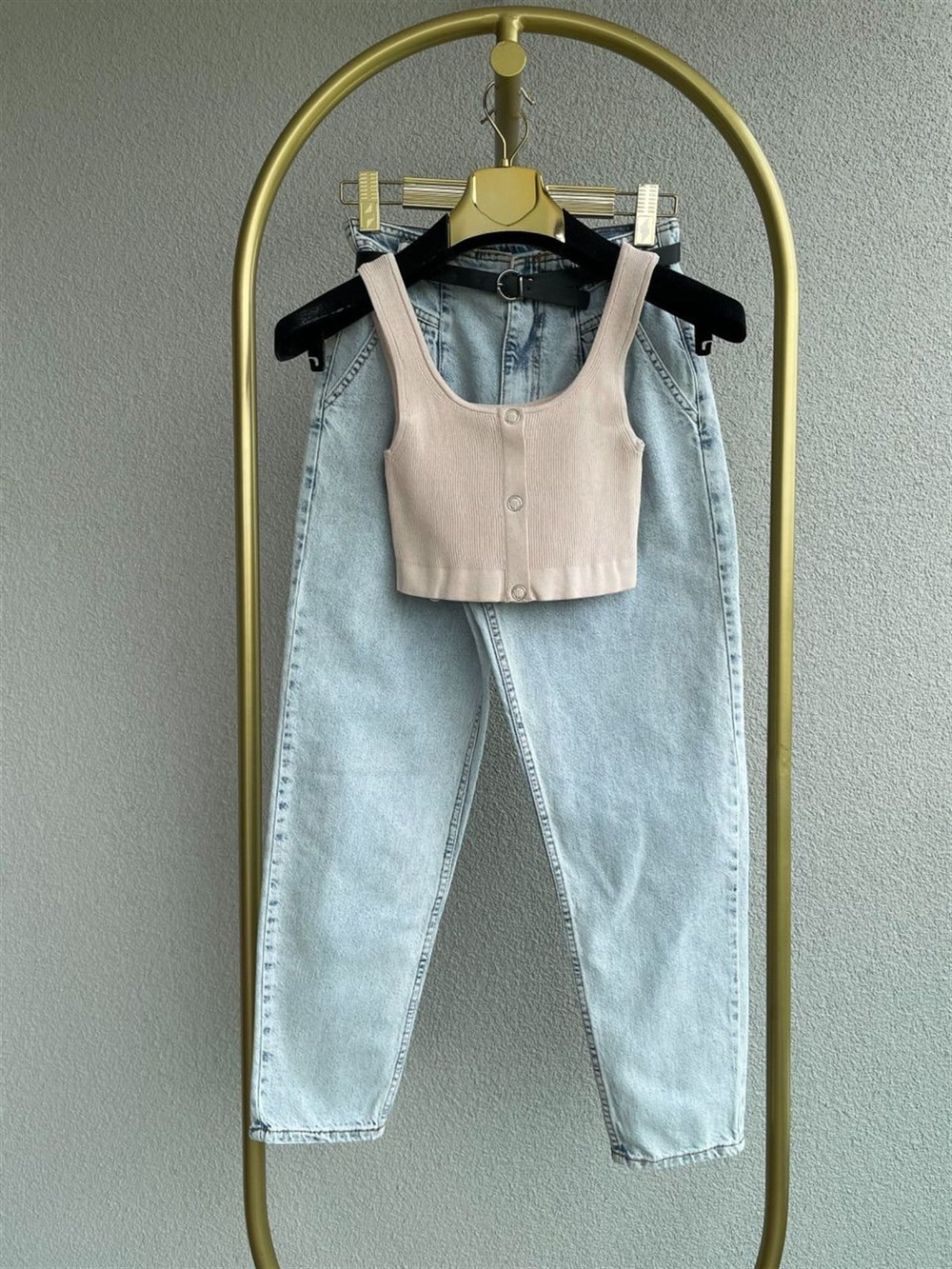 Triko Crop (Bej)