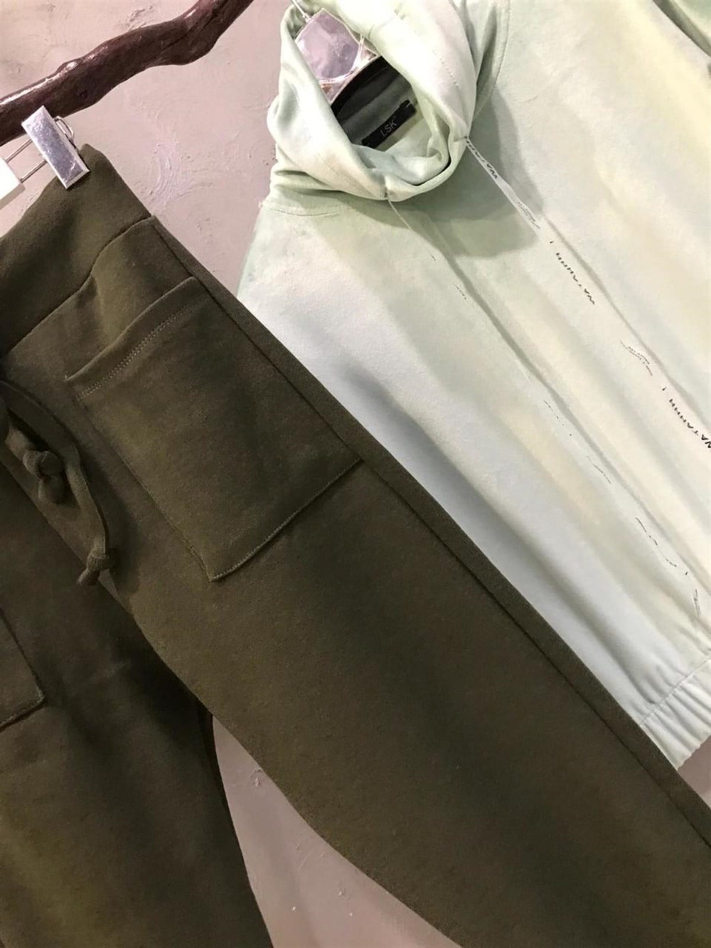 Triko Tok Kumaş Eşofman Pantolon (HAKİ)