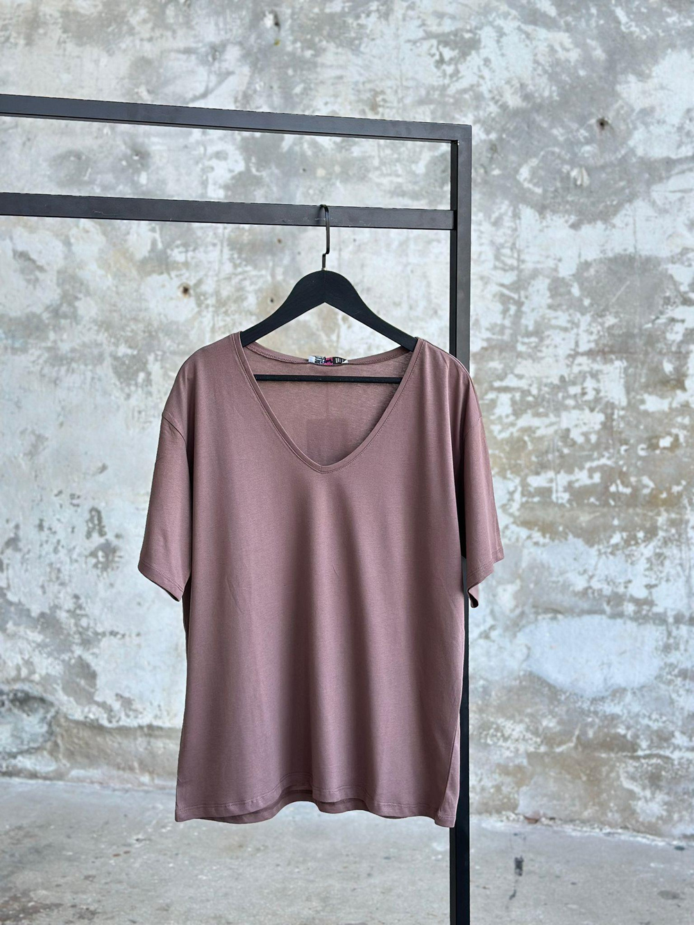 V Yaka Basic Tişört (Kahve/Mor/Siyah)
