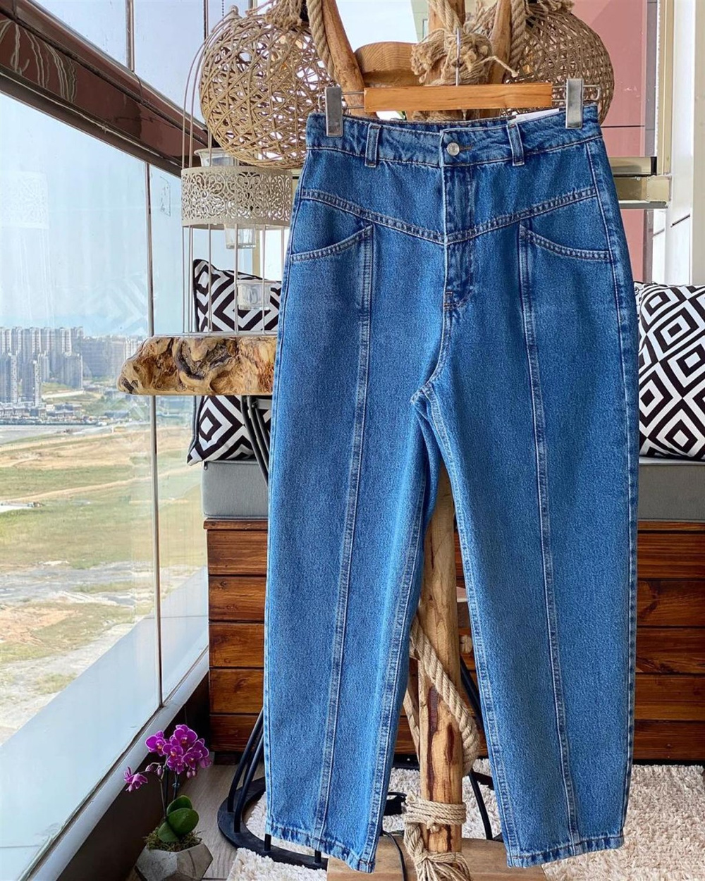 Yüksek Bel Boyfriend Jeans