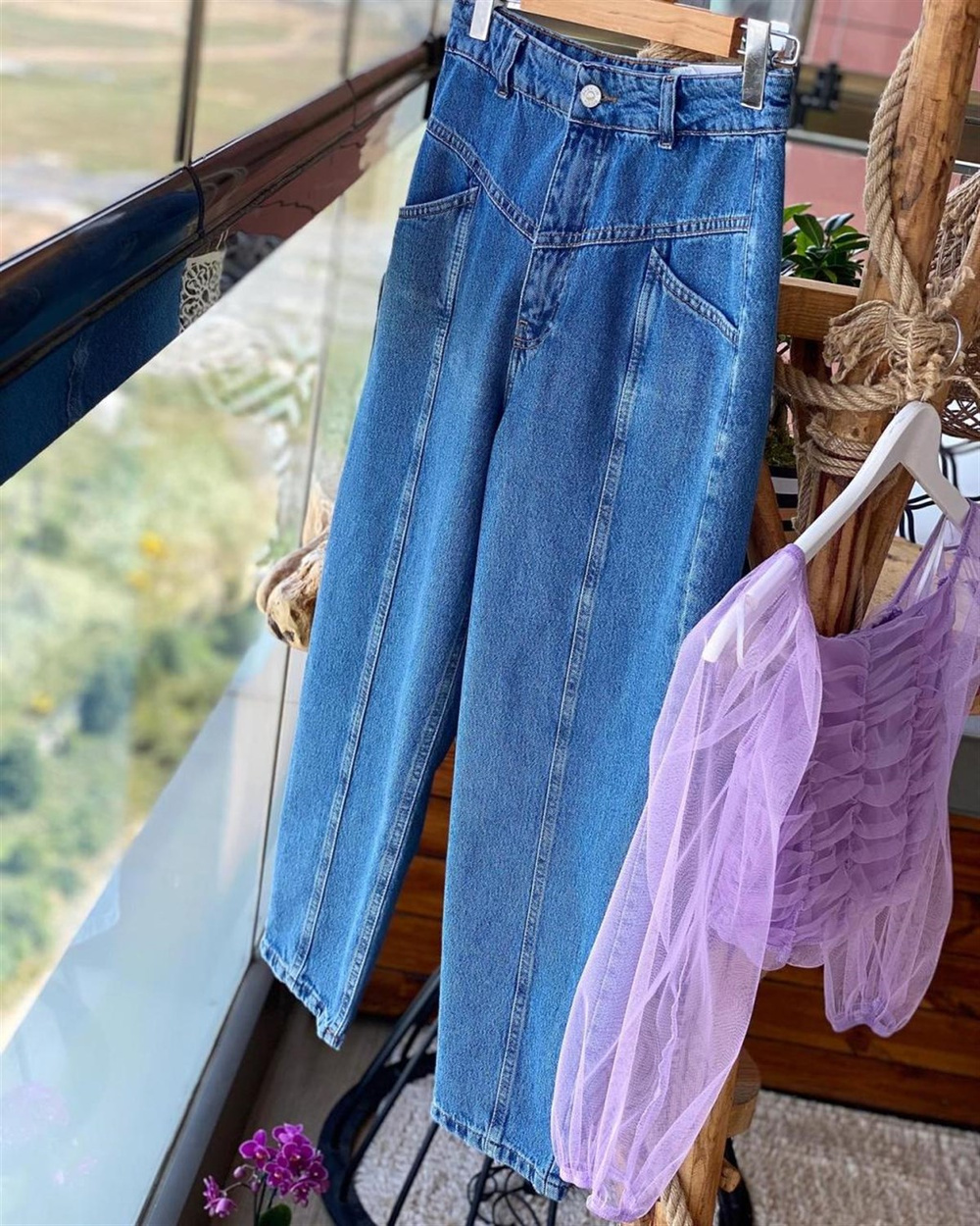 Yüksek Bel Boyfriend Jeans