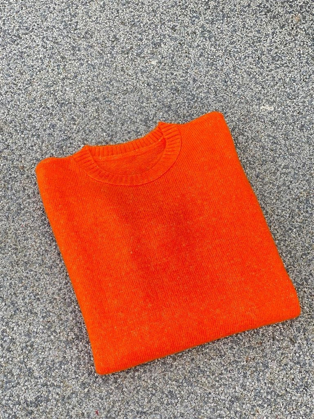 YUMOŞ ÖRGÜ KAZAK (ORANJ)