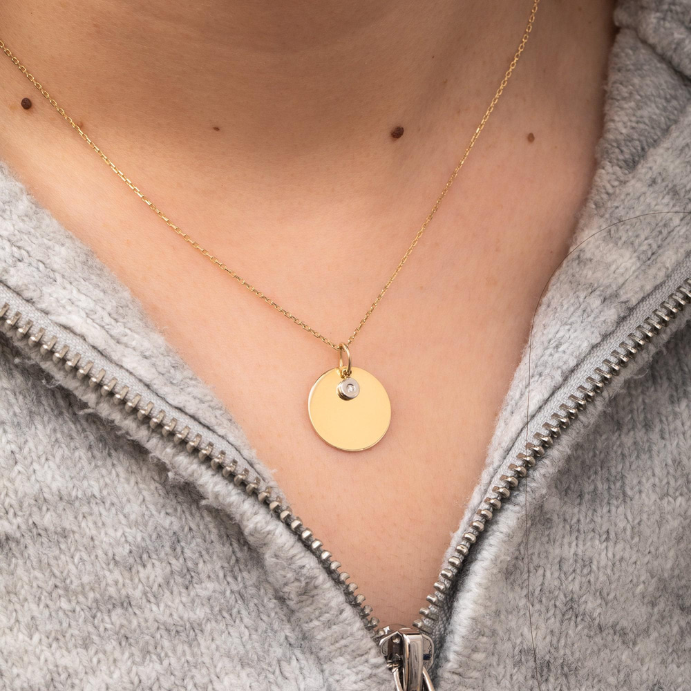 0.01 Karat Elmas Altın İsim Kolye - Goldstore