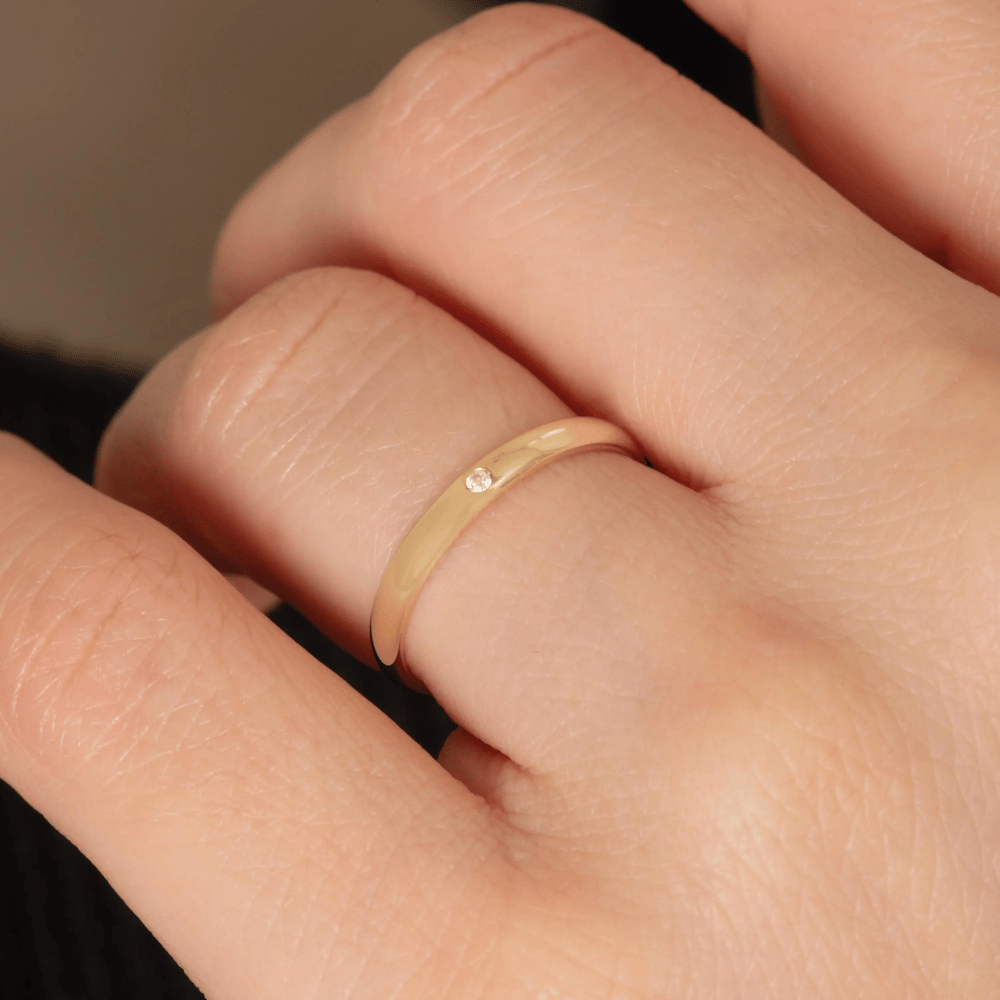 0.01 Karat Pırlanta Altın Yüzük - Goldstore
