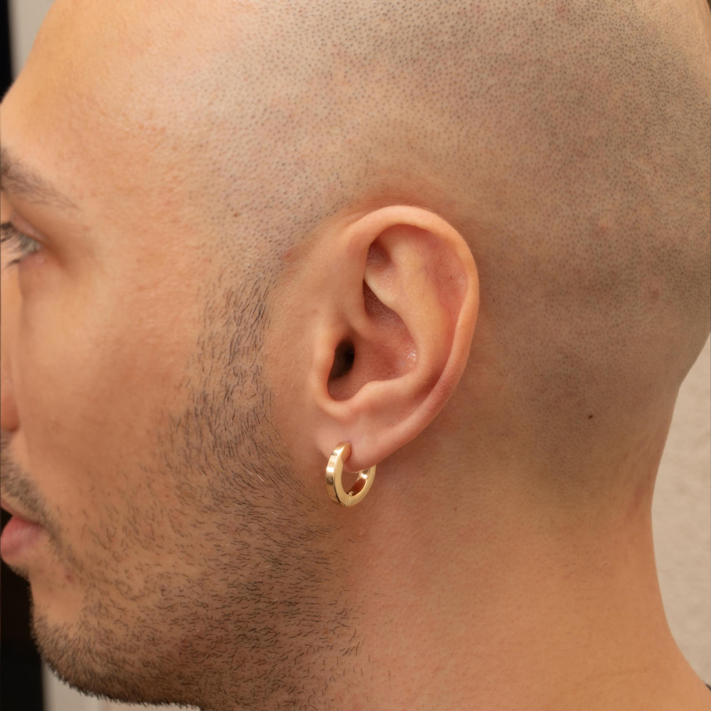 14 Ayar Altın Küçük Minimal Halka Küpeler - Goldstore