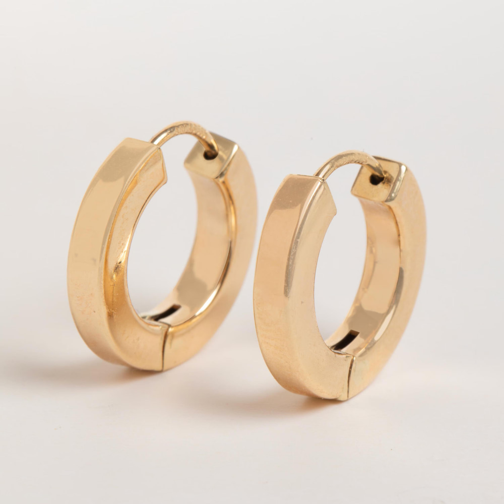 14 Ayar Altın Küçük Minimal Halka Küpeler - Goldstore