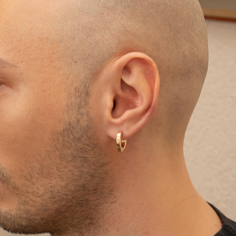 14 Ayar Altın Küçük Minimal Halka Küpeler - Goldstore