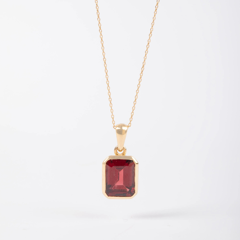2.36 Karat Garnet Altın Kolye - Goldstore