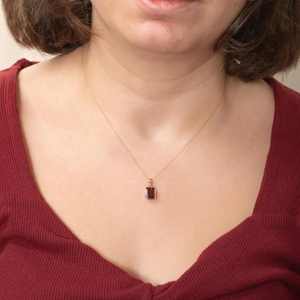 2.36 Karat Garnet Altın Kolye - Goldstore