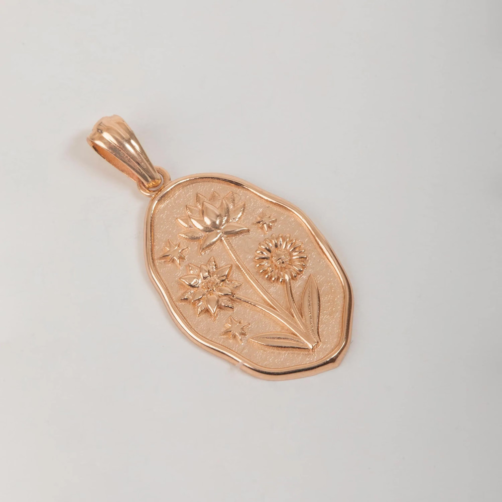 Aile Hikayesi Doğum Çiçekli Altın Kolye  - Goldstore