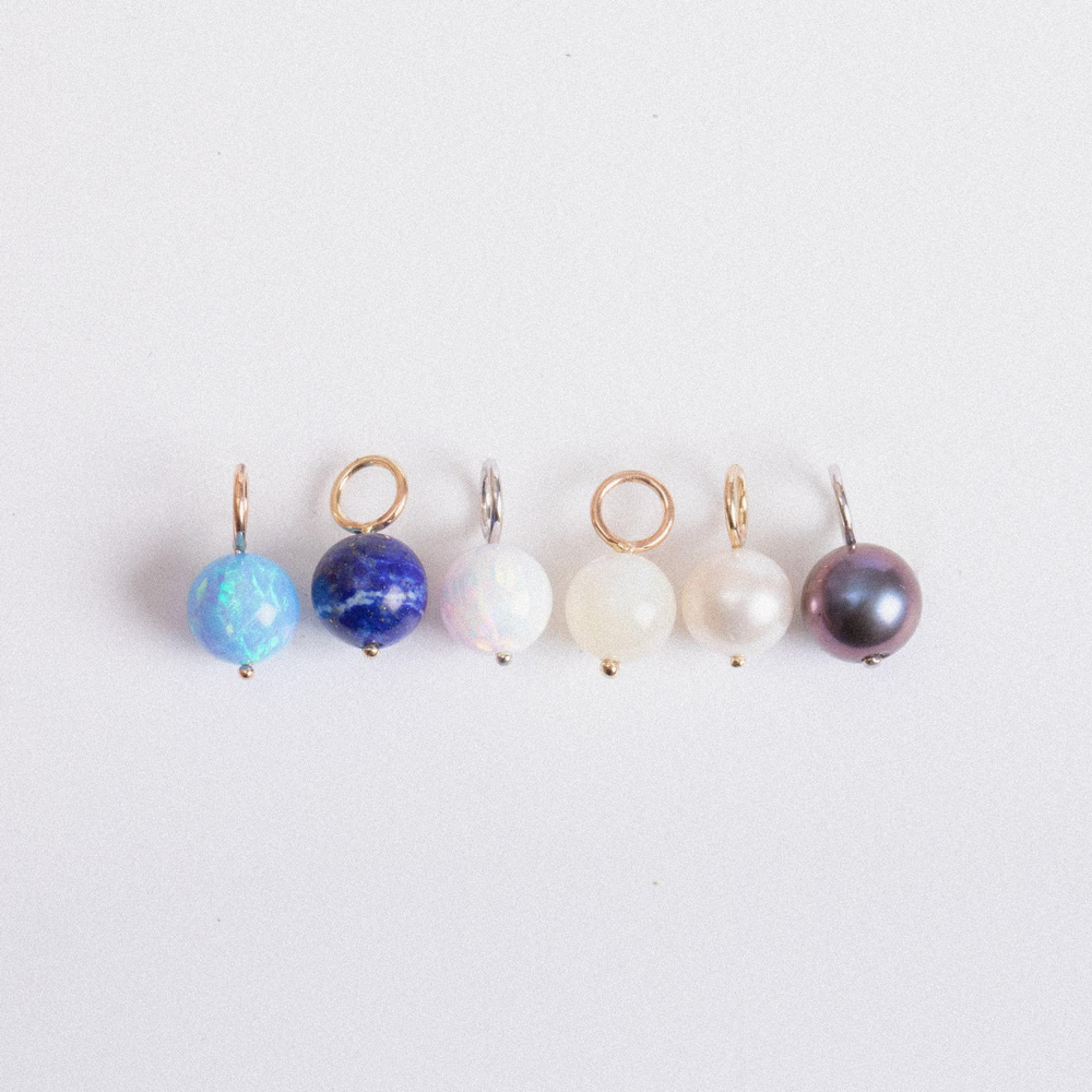 Altın 8 mm İnci Top Charm Kolye Ucu - Goldstore