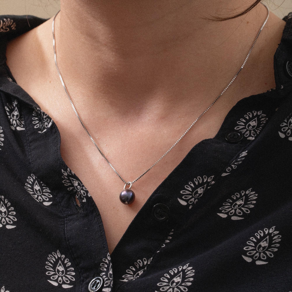 Altın 8 mm İnci Top Charm Kolye Ucu - Goldstore