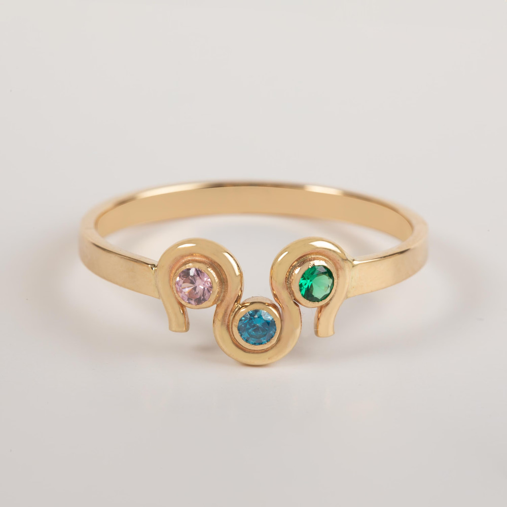 Altın Aile Doğum Taşı Yüzük - Goldstore