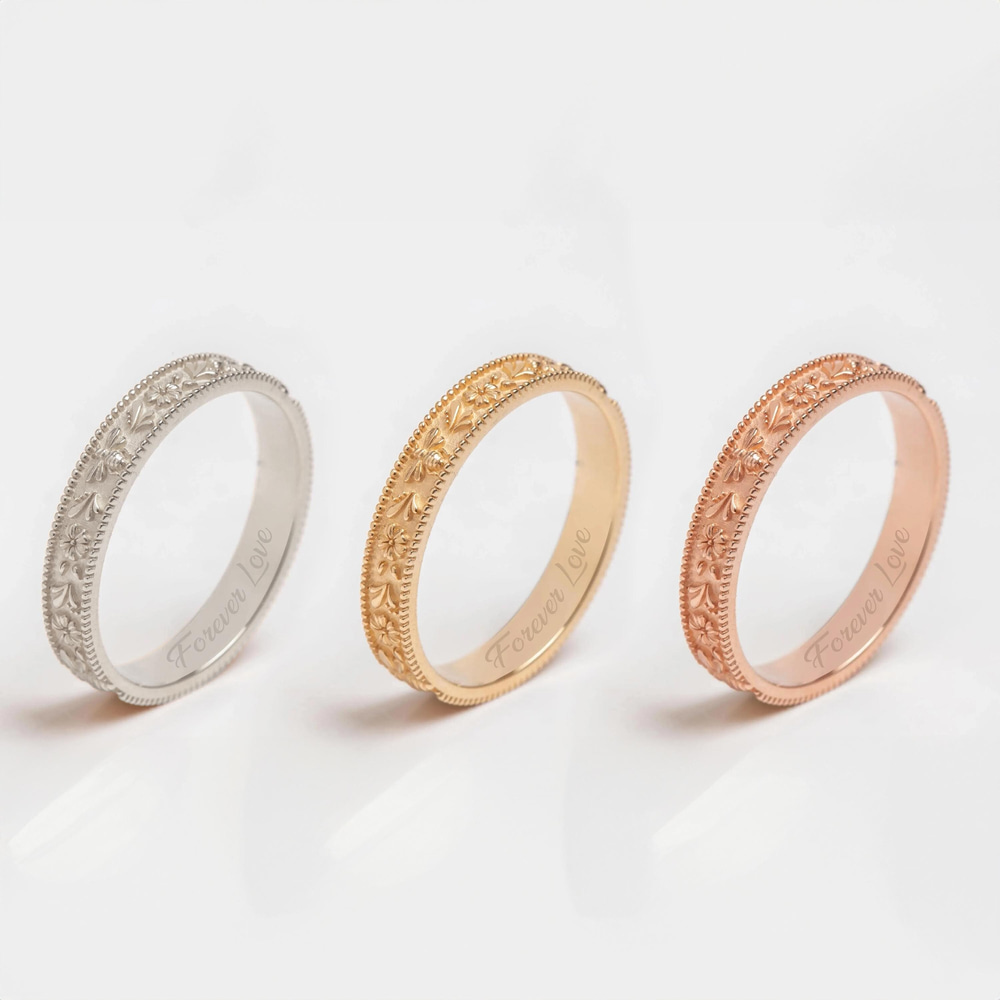 Altın Arı Çiçek Yüzük - Goldstore