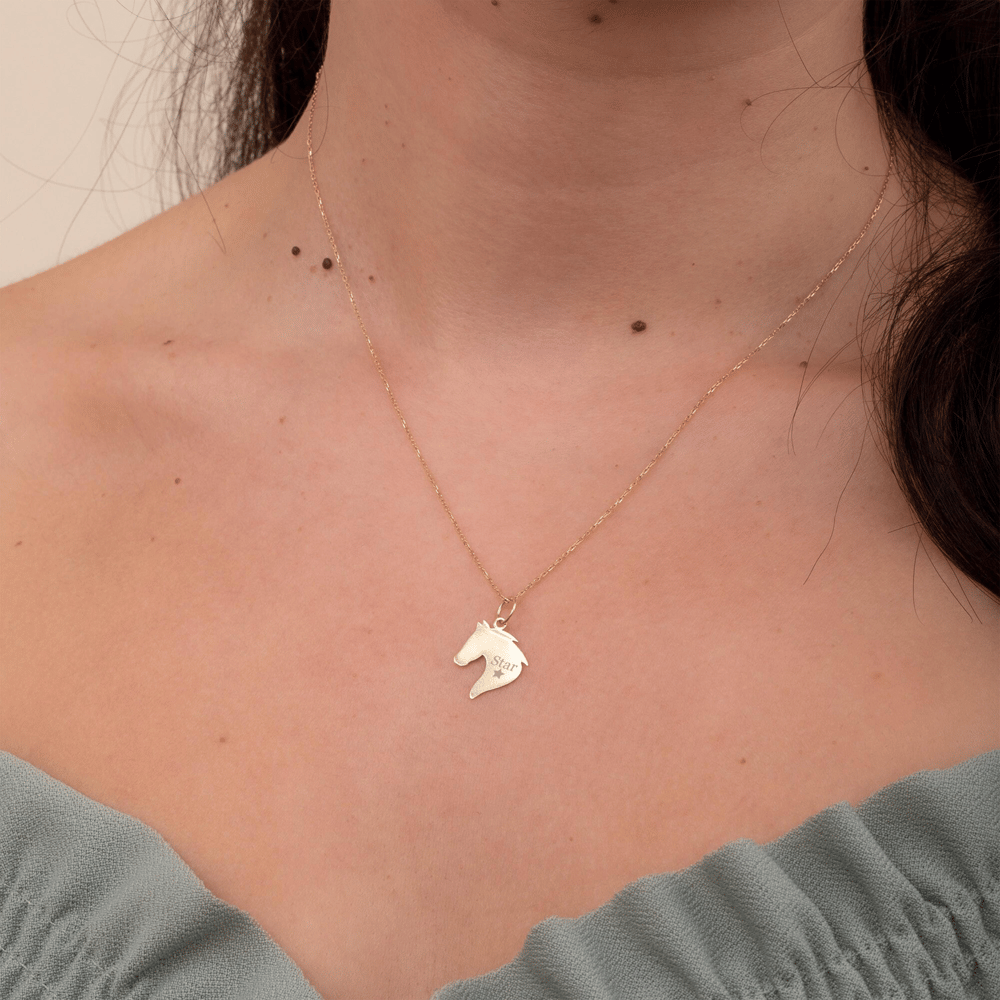 Altın At Figürlü Kolye - Goldstore