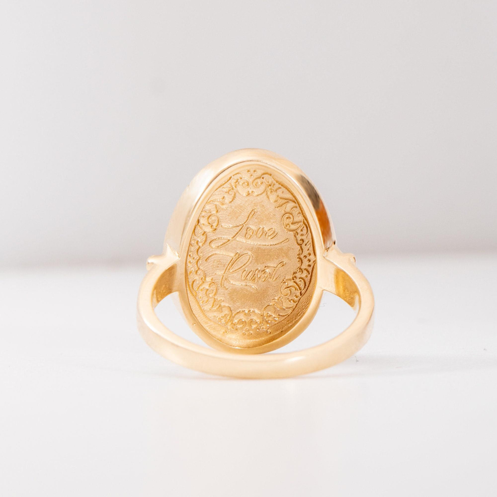 Altın Ayetel Kürsi Yüzük - Goldstore