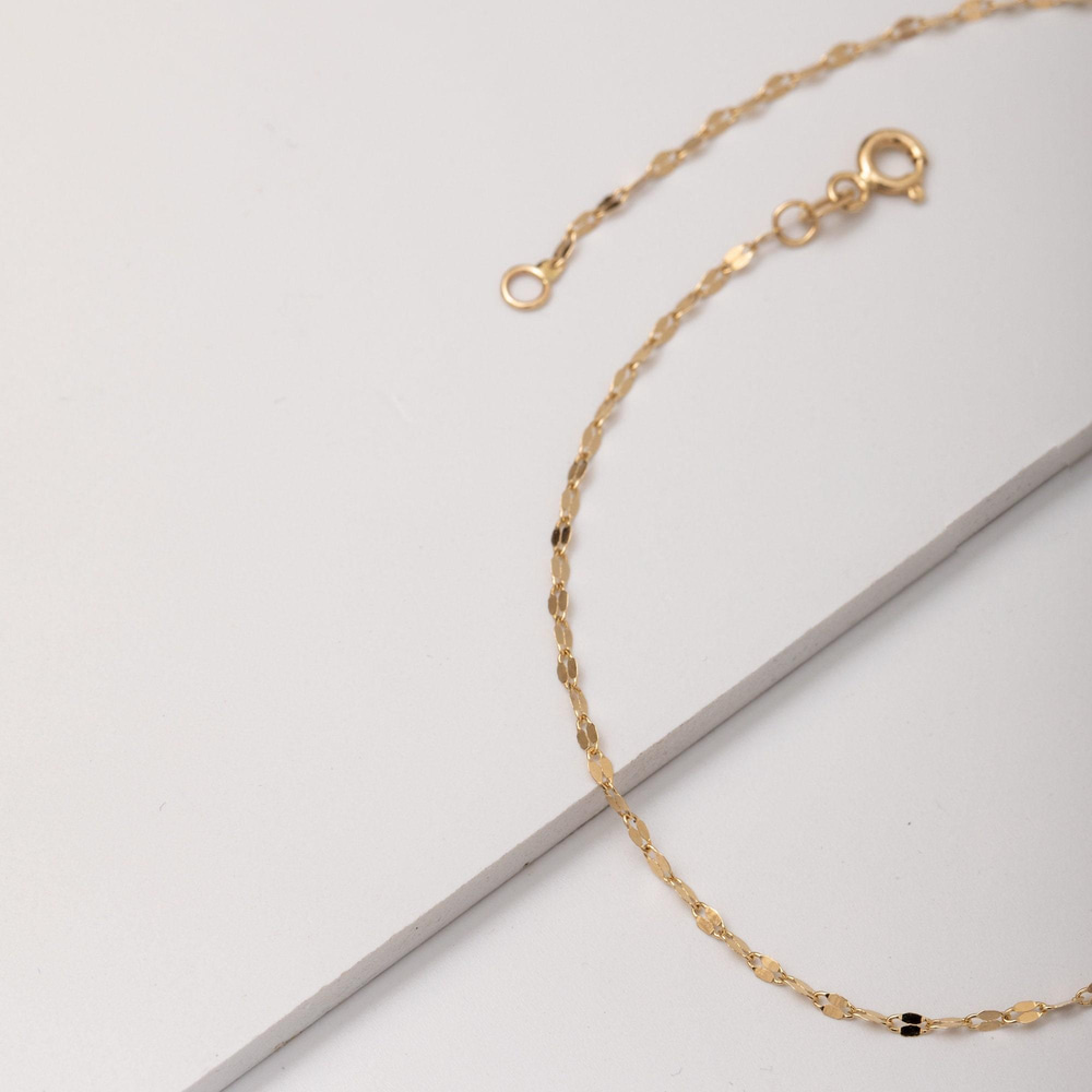 Altın Ayna Zincir Halhal - Goldstore