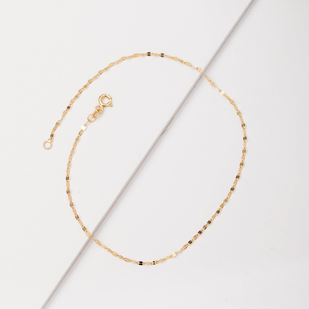 Altın Ayna Zincir Halhal - Goldstore
