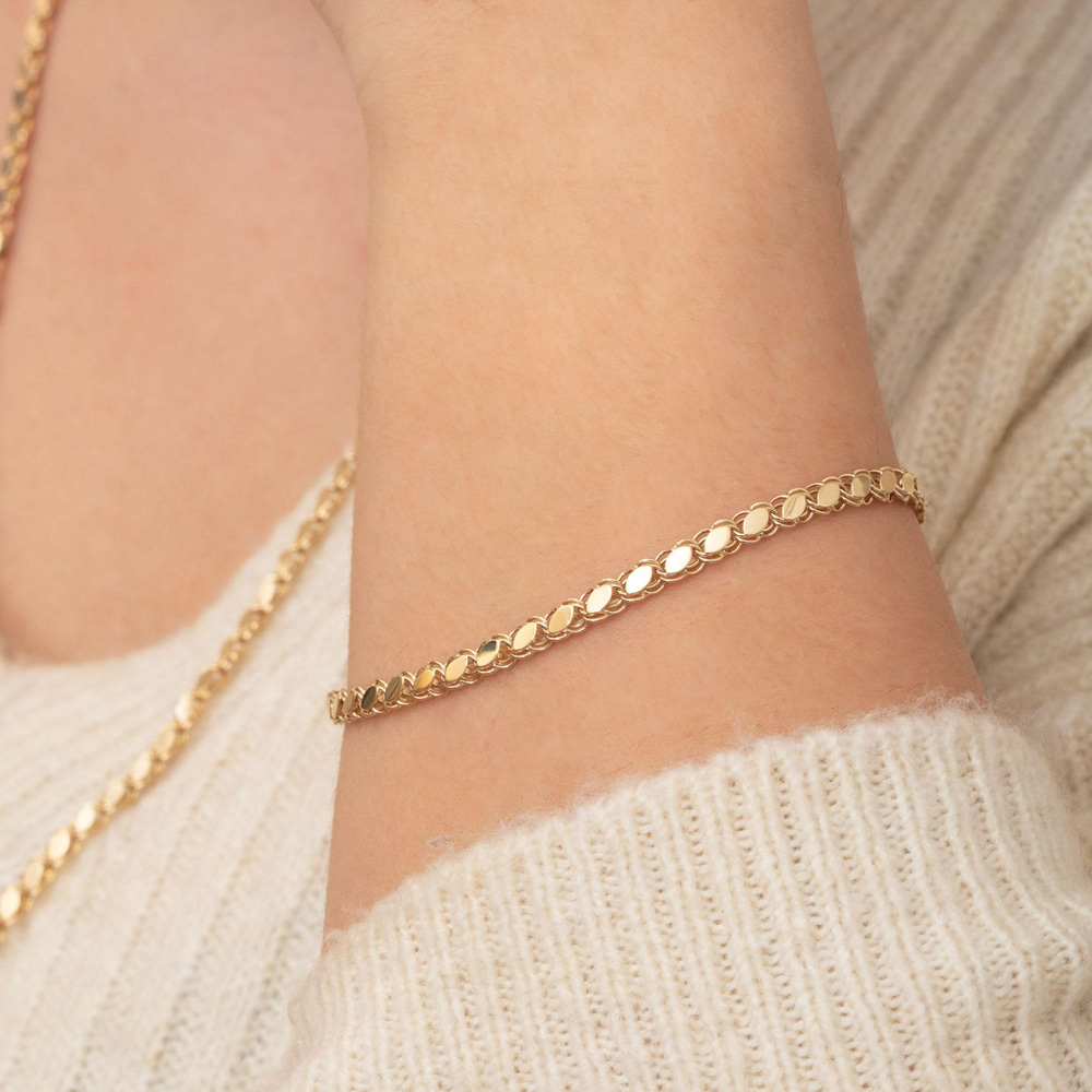 Altın Ayna Zincir Kolye - Goldstore