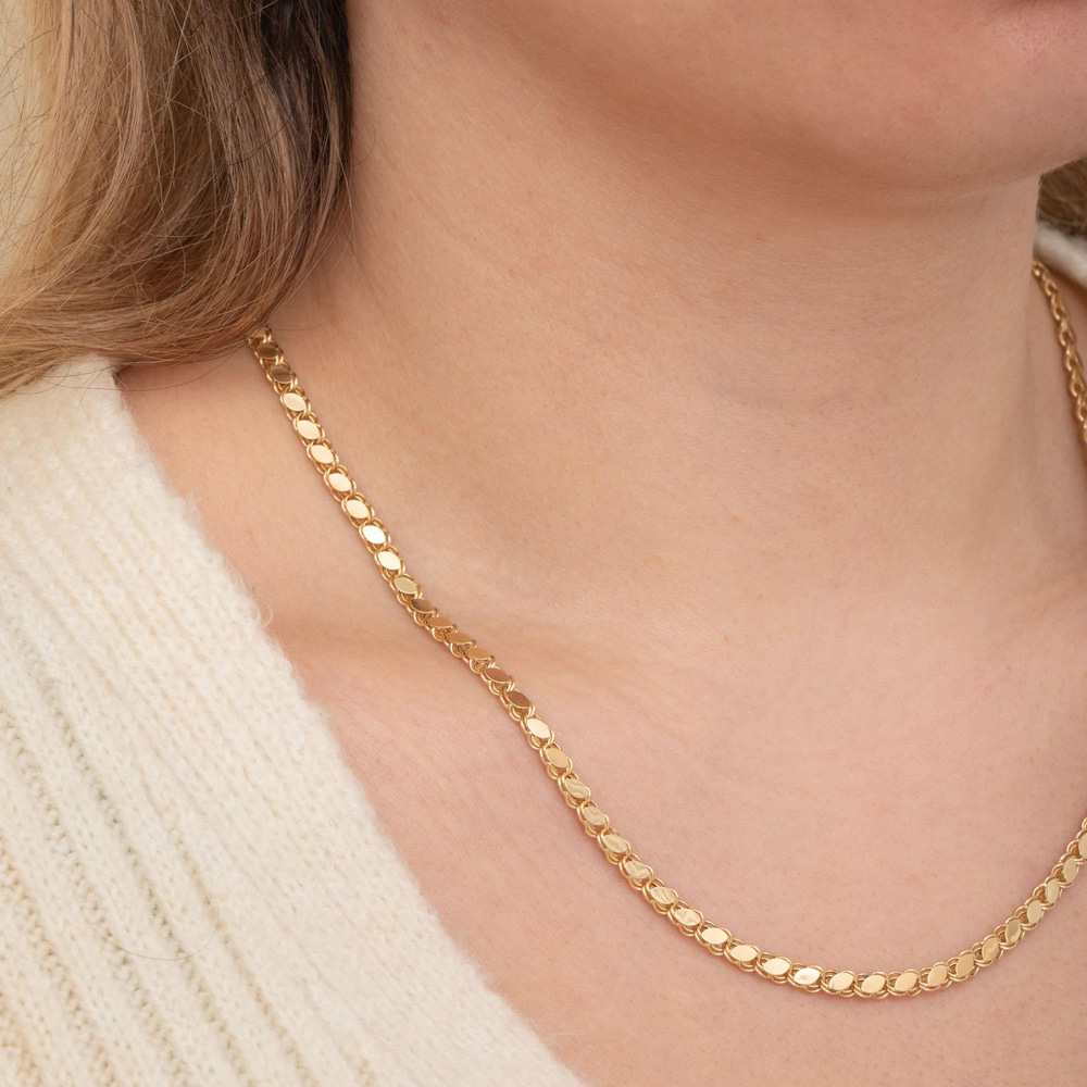 Altın Ayna Zincir Kolye - Goldstore