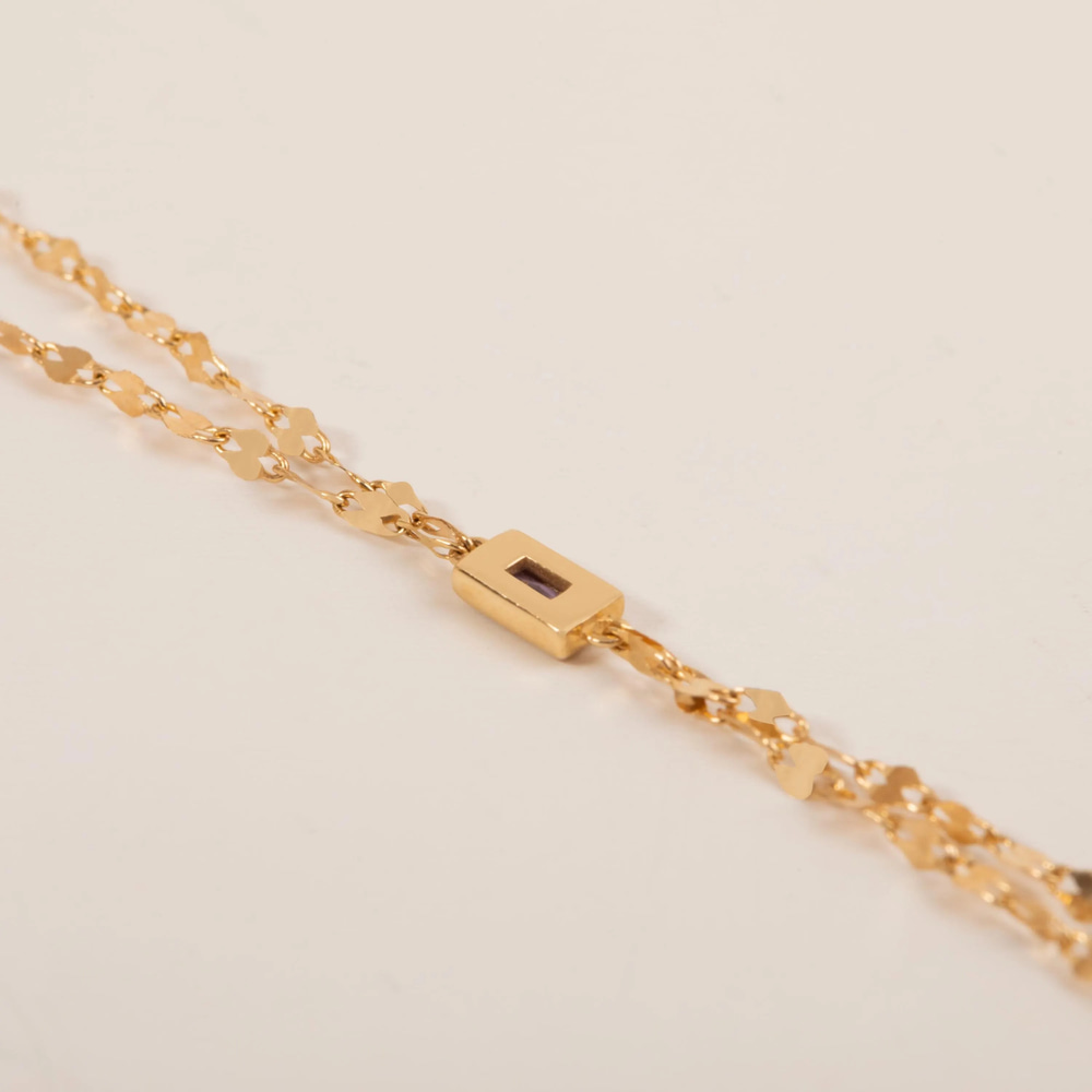 Altın Baget Doğum Taşı Şahmeran Bileklik - Goldstore