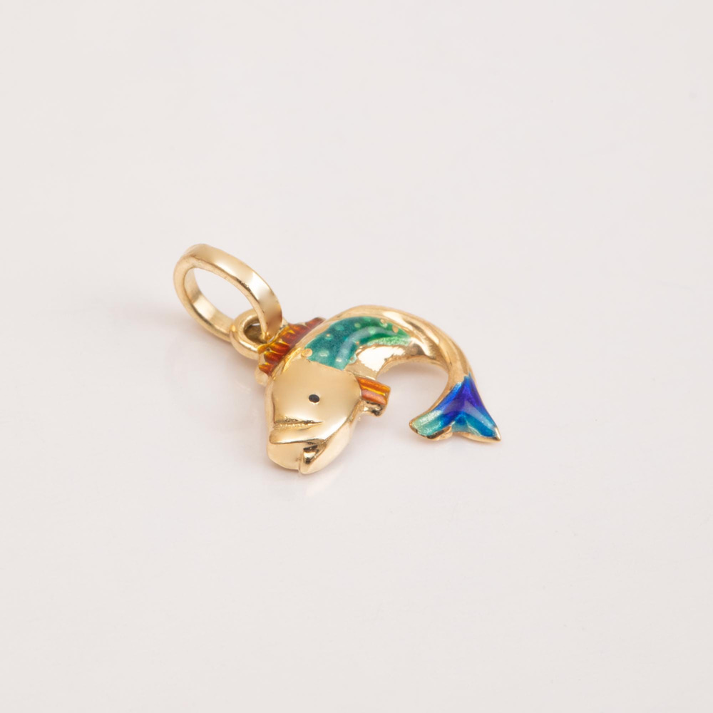 Altın Balık Figürlü Kolye - Goldstore