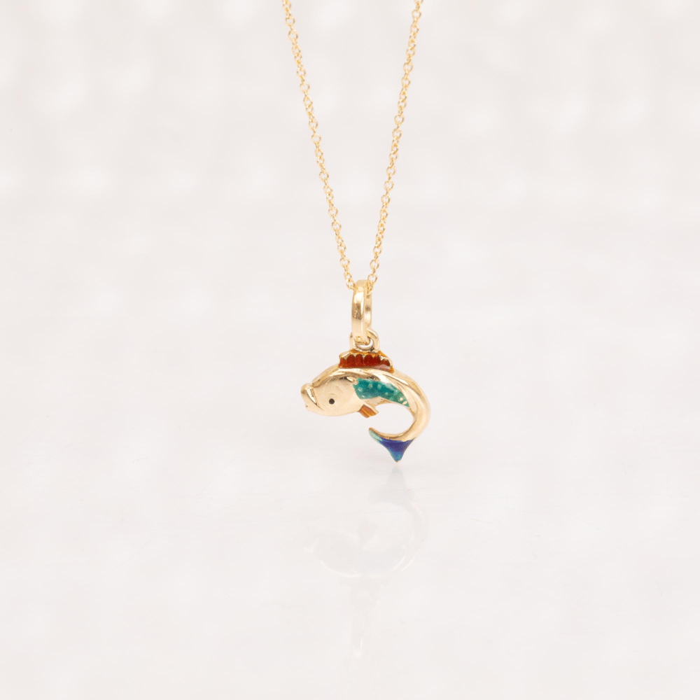 Altın Balık Figürlü Kolye - Goldstore