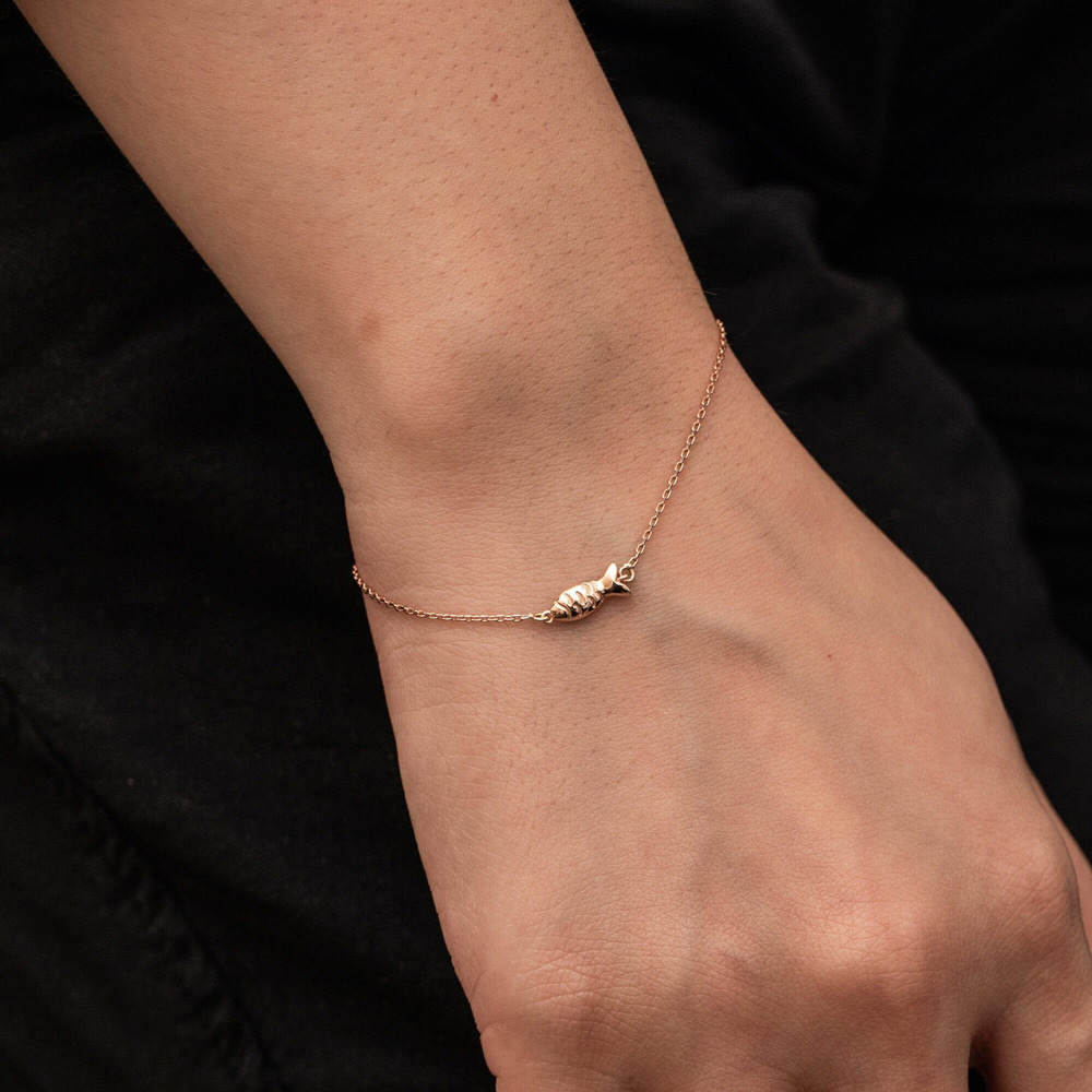 Altın Balık Figürlü Zincir Bileklik-ET1561120660 - Goldstore