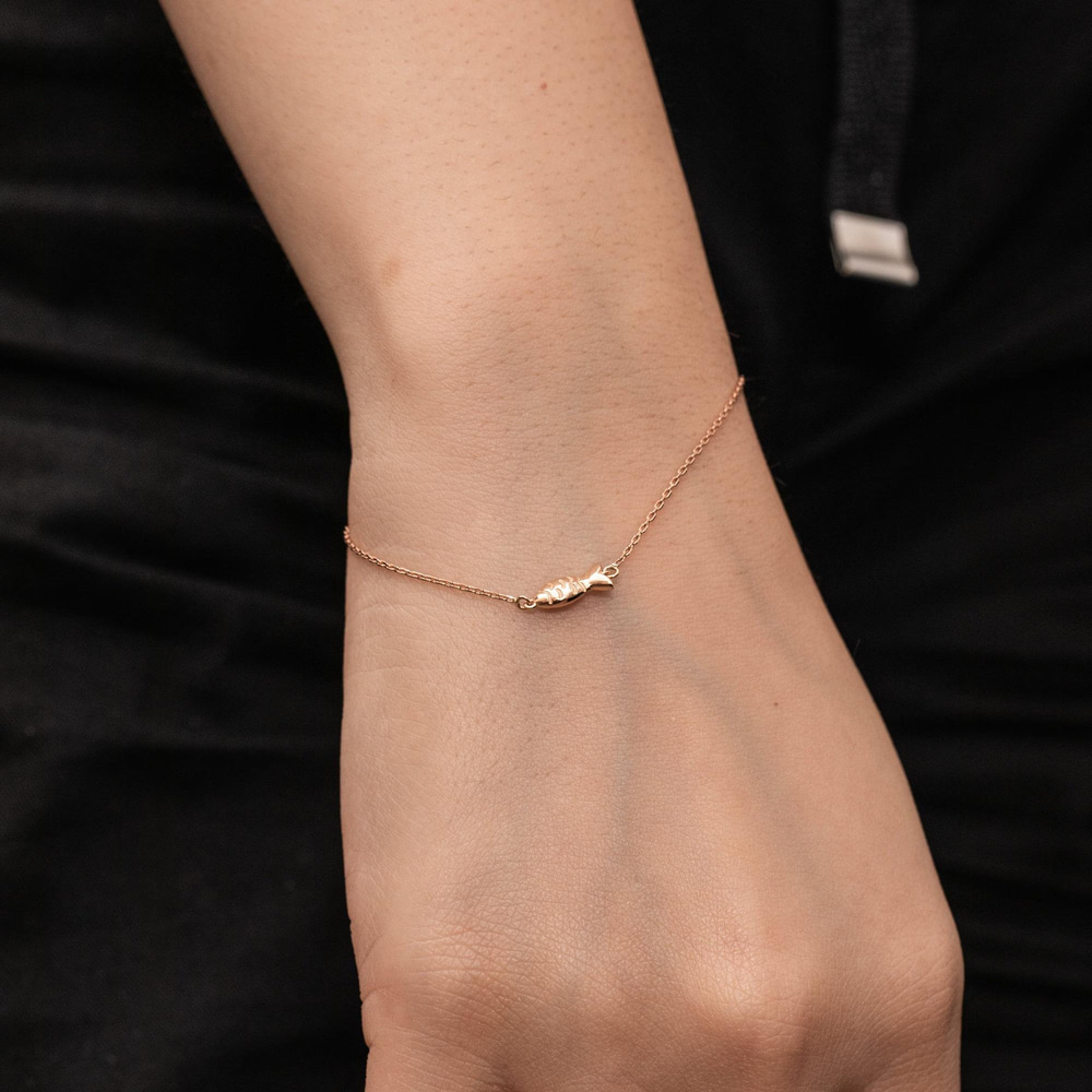 Altın Balık Figürlü Zincir Bileklik-ET1561120660 - Goldstore