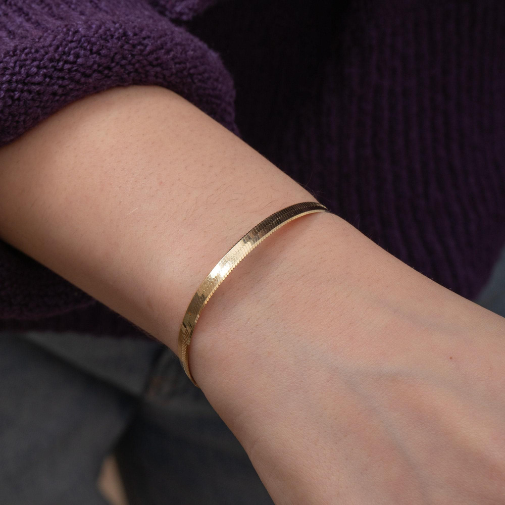 Altın Balıksırtı Zincir Kolye - Goldstore