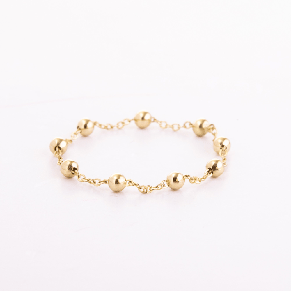 Altın Boncuk Detaylı Yüzük - Goldstore