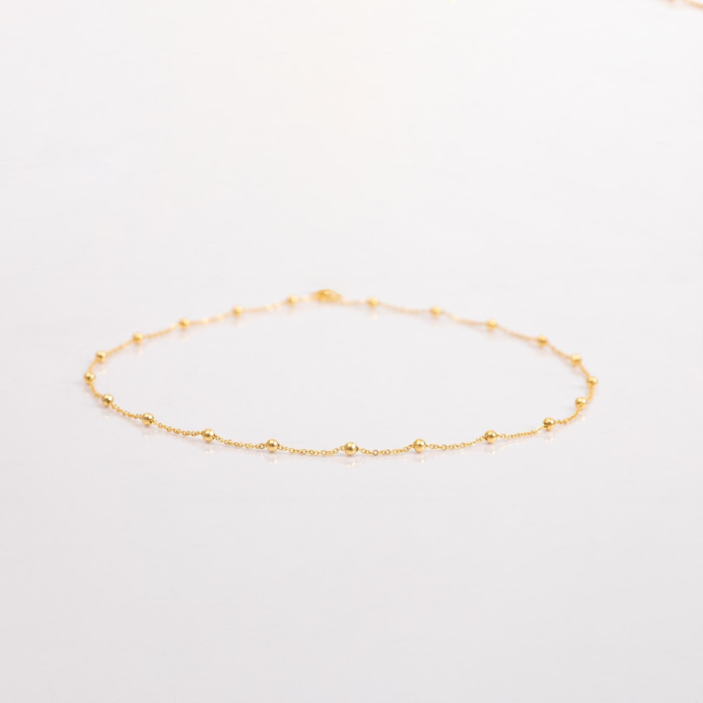 Altın Boncuk Zincir Bileklik - Goldstore