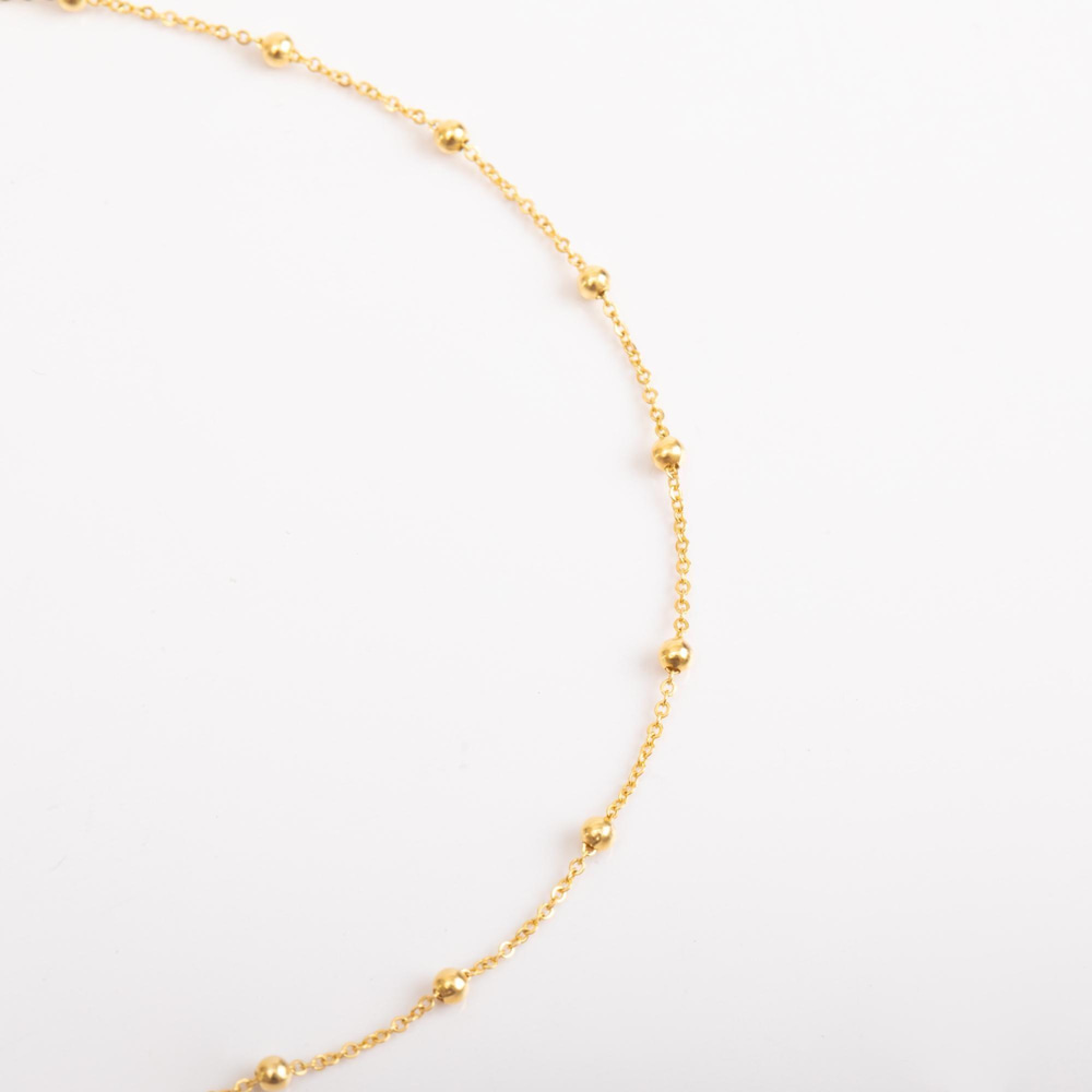 Altın Boncuk Zincir Kolye - Goldstore