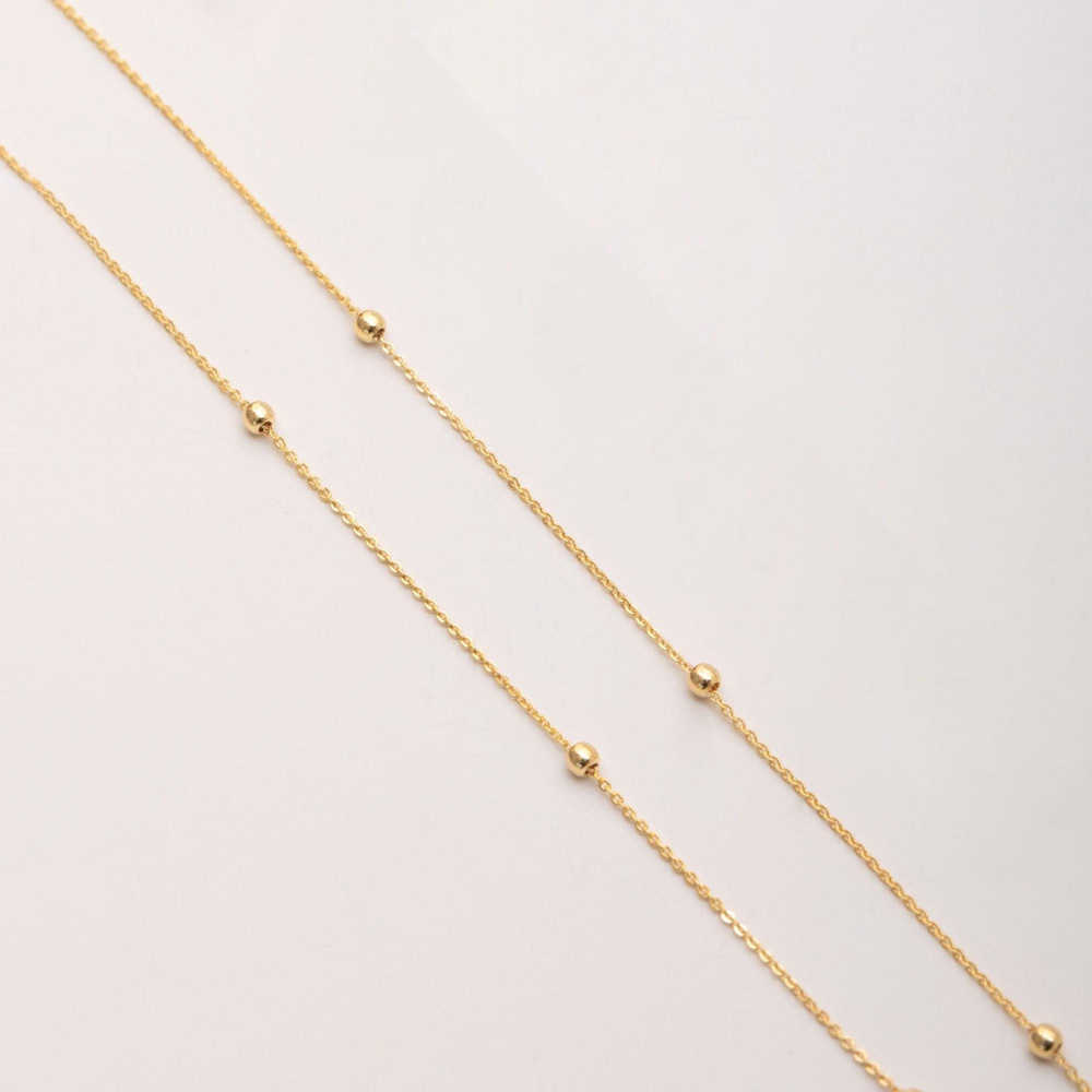 Altın Boncuk Zincir Kolye - Goldstore