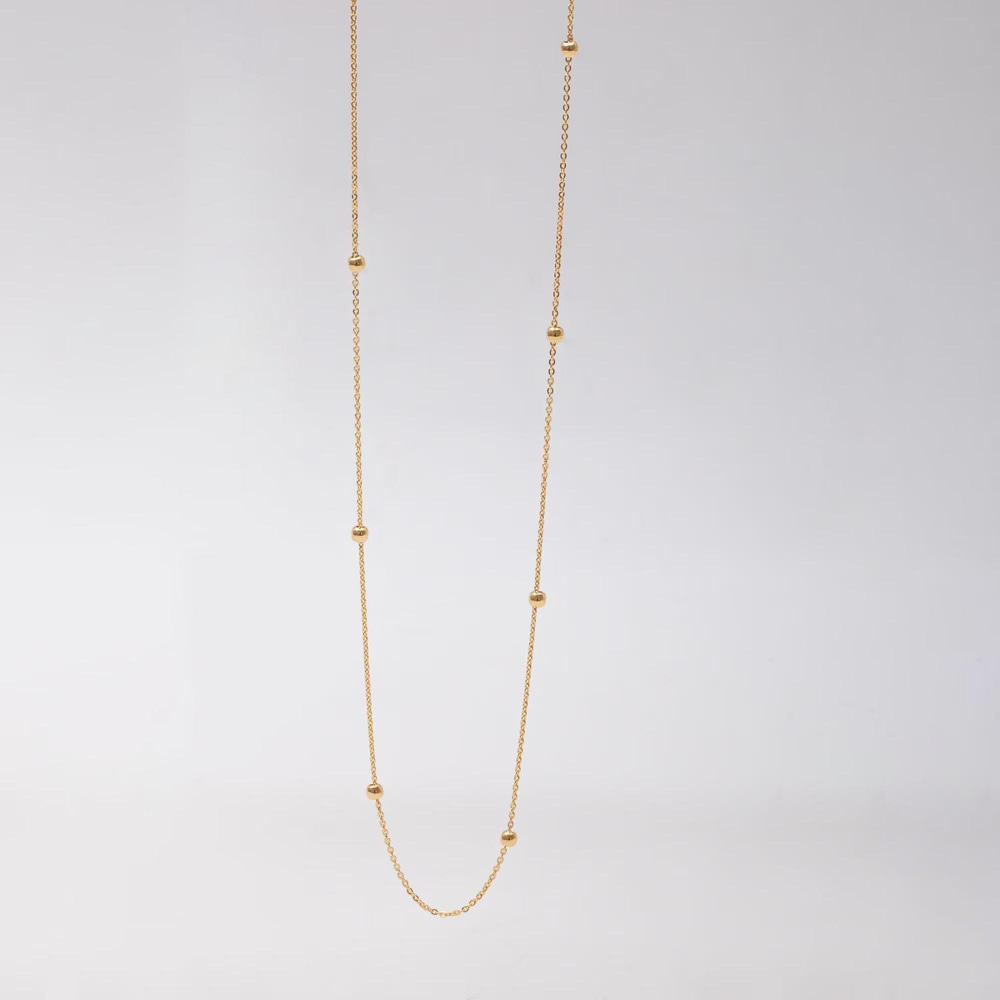Altın Boncuk Zincir Kolye - Goldstore