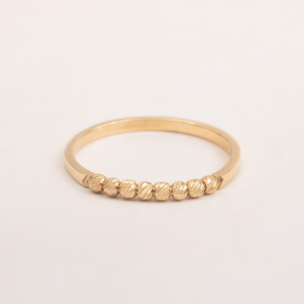 Altın Boncuklu İnce Yüzük - Goldstore