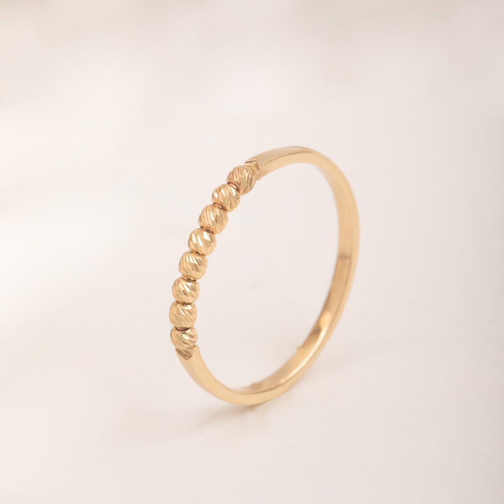 Altın Boncuklu İnce Yüzük - Goldstore