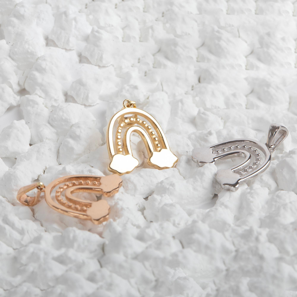 Altın Bulutlu Gökkuşağı Kolye - Goldstore