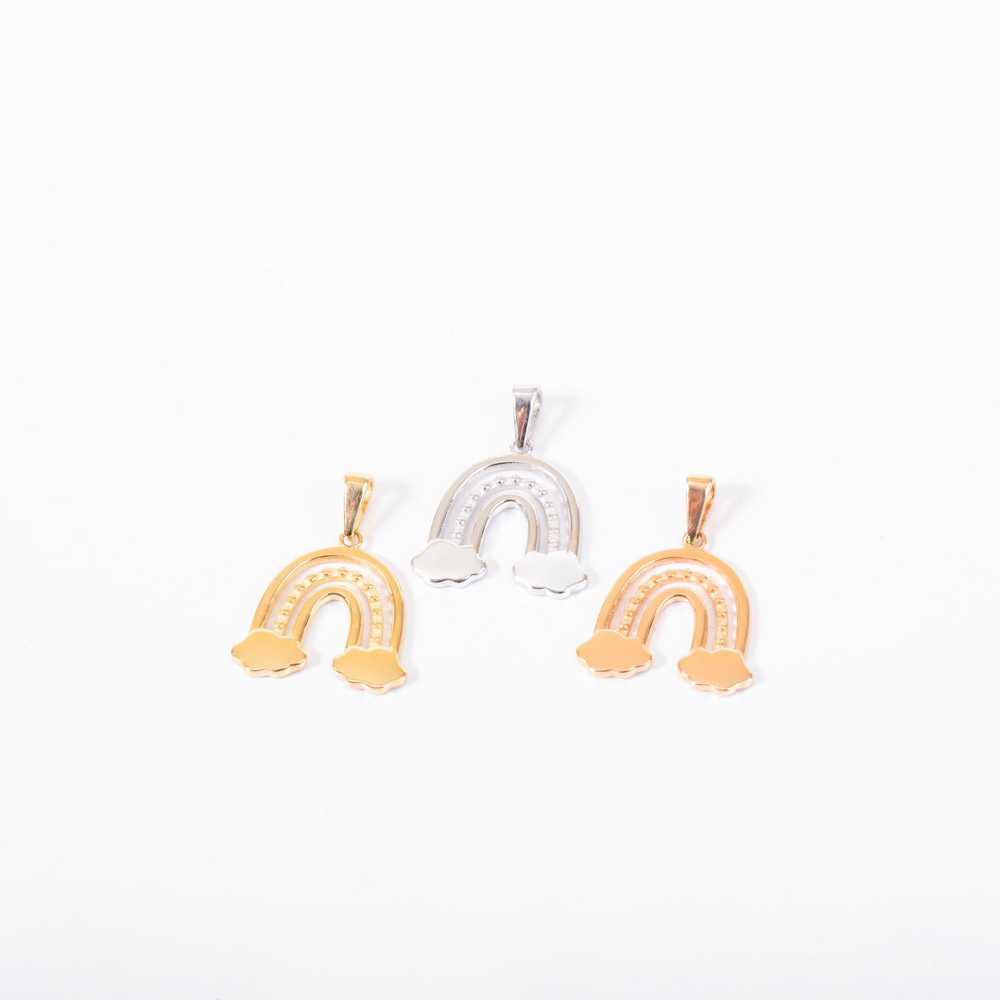 Altın Bulutlu Gökkuşağı Kolye - Goldstore