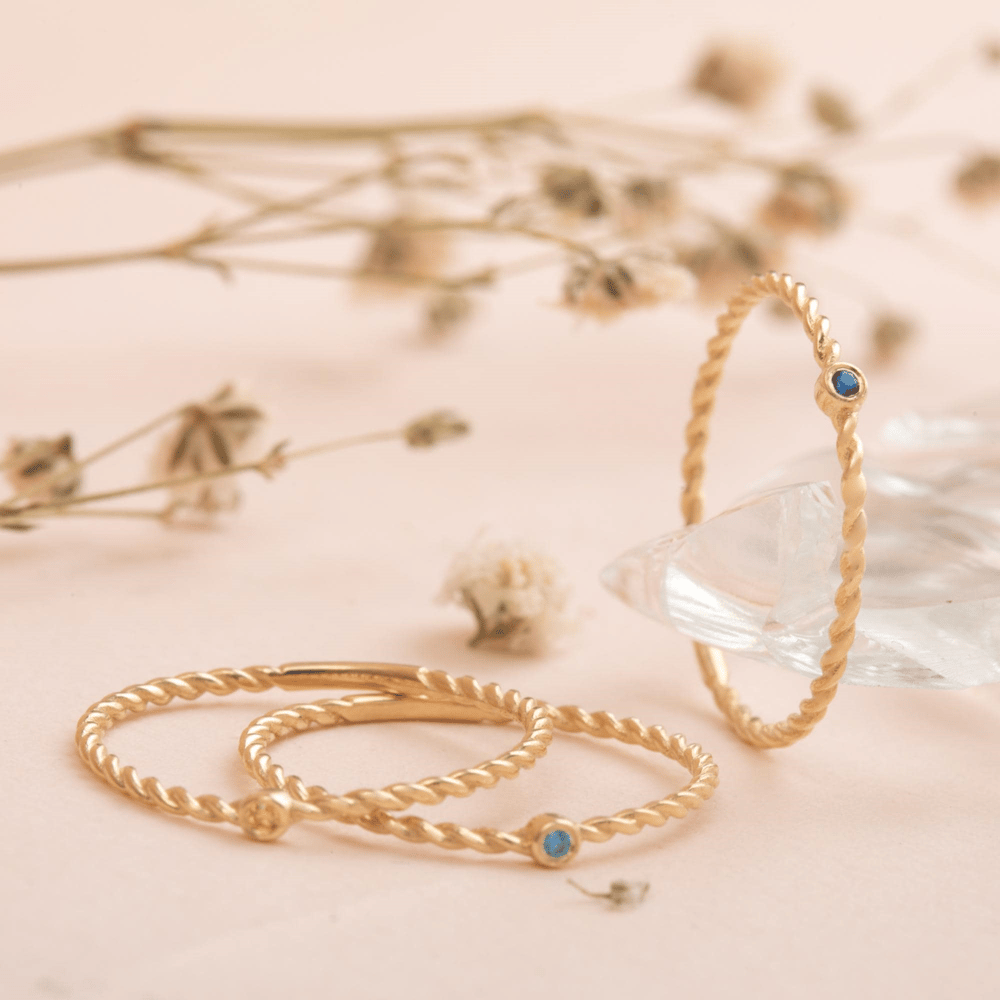 Altın Burgu Doğum Taşı Yüzük - Goldstore