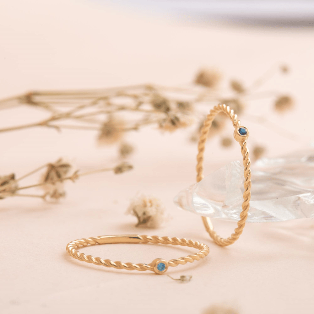 Altın Burgu Doğum Taşı Yüzük - Goldstore