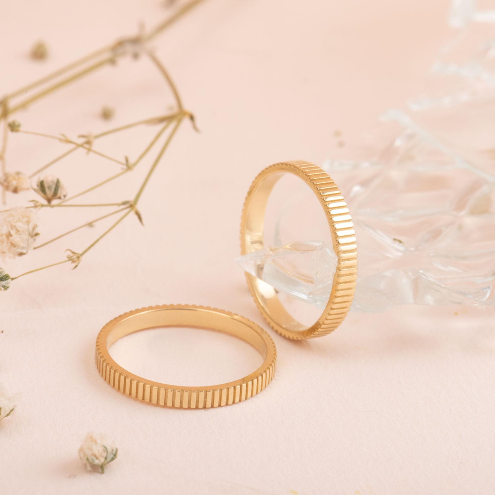 Altın Çentikli Yüzük - Goldstore