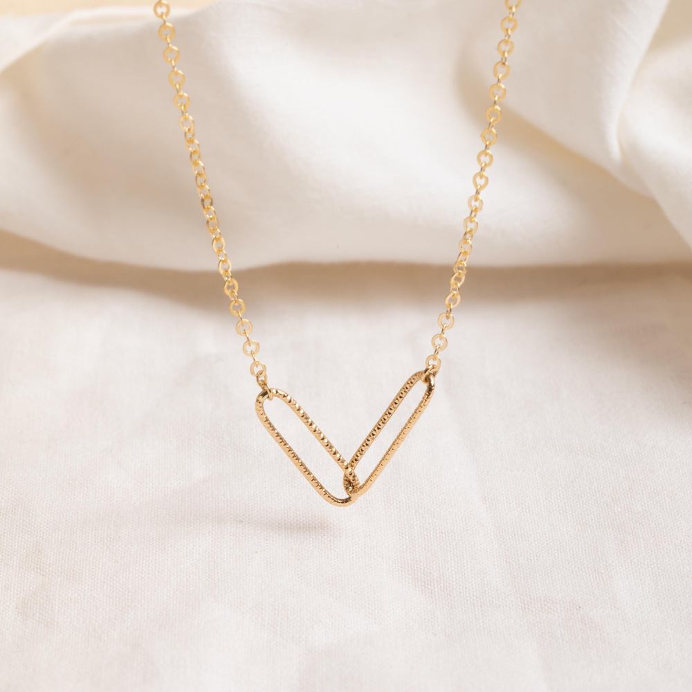 Altın Çift Oval Halkalı Kolye - Goldstore