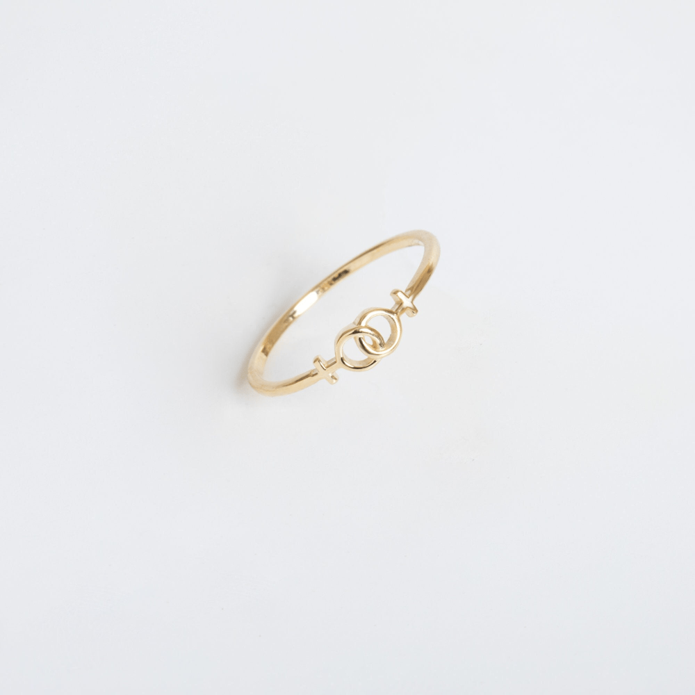 Altın Çift Venüs Sembolü Yüzük - Goldstore